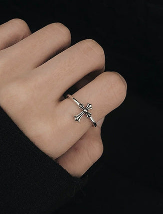 Vintage Silver Cross Men's and Women's Ring